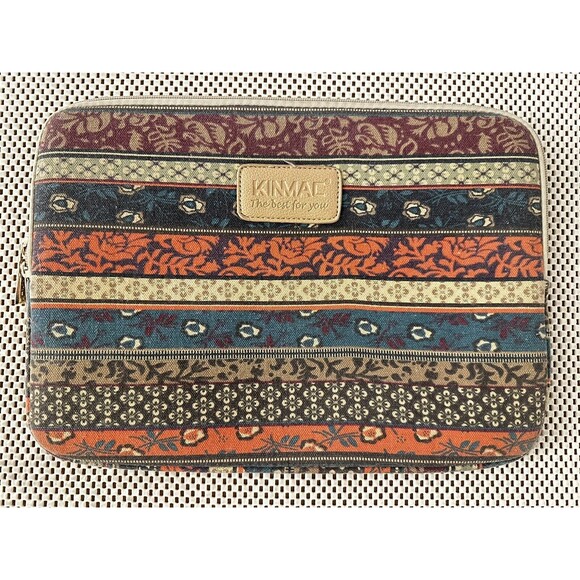 Kinmac Laptop Sleeve Boho Floral For Tablet Zip Closure‎ Padded Hippie - Picture 1 of 12